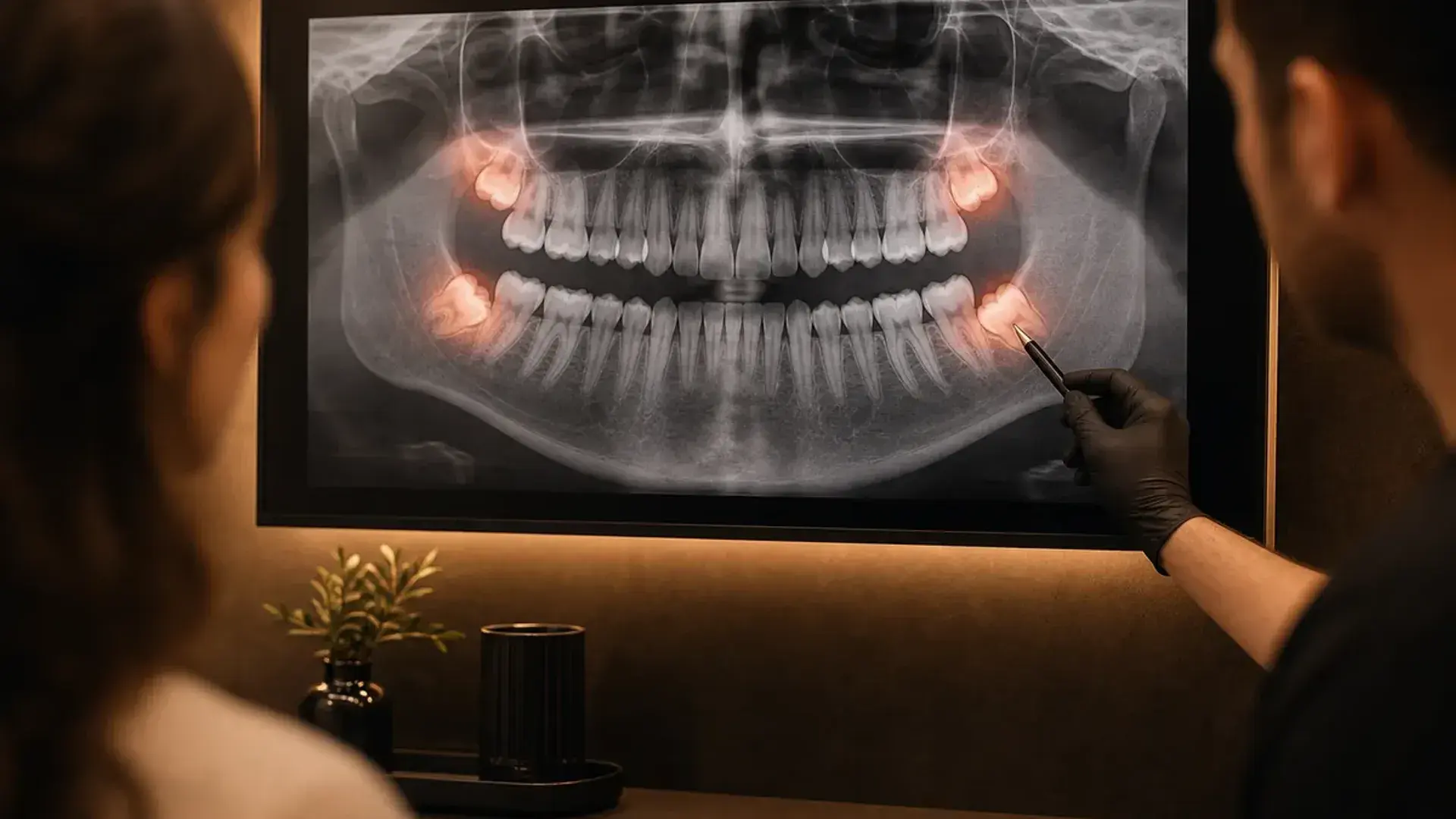 Planificación de extracción de cordales en radiografía panorámica