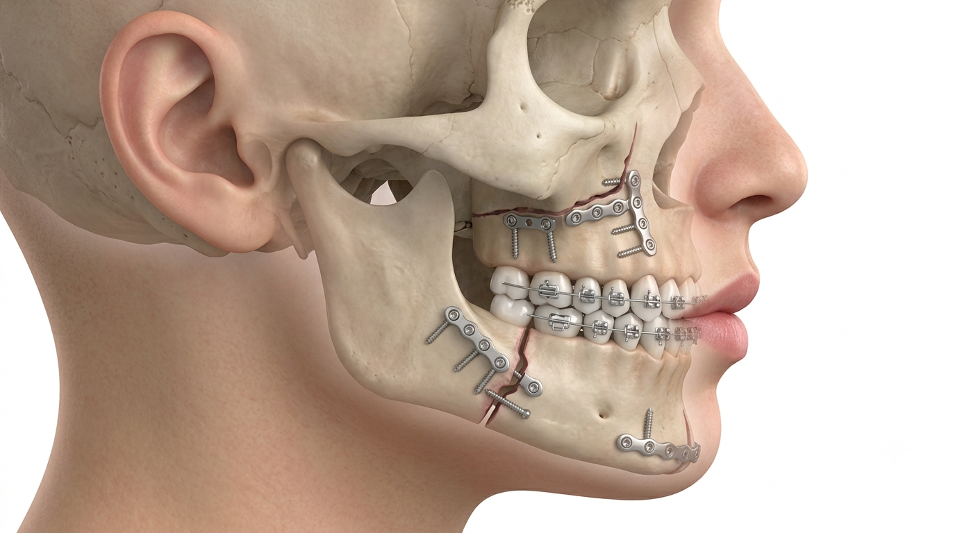Rostro y estructura facial que ilustra la cirugía ortognática
